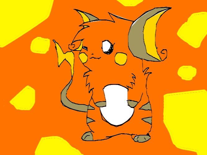 Ffeamle Raichu Female Raichu w/ background^^ by jajapaciente on DeviantArt