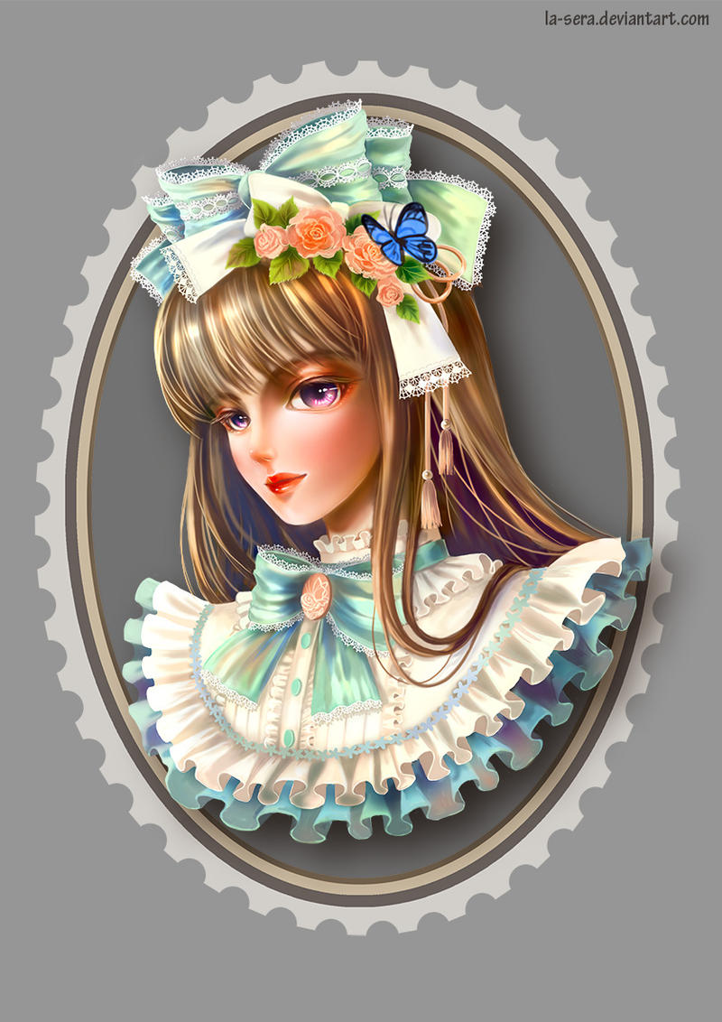 Lolita Girl Stamp