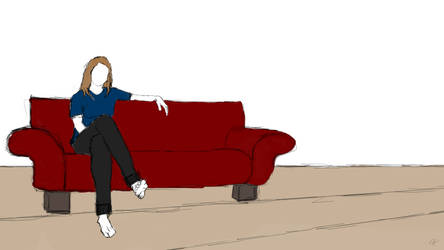 woman on couch