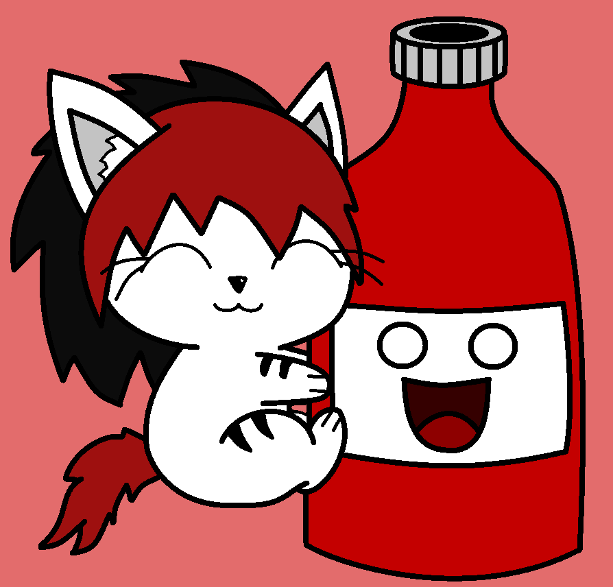 Contest Request: A Wolf and her Ketchup Bottle