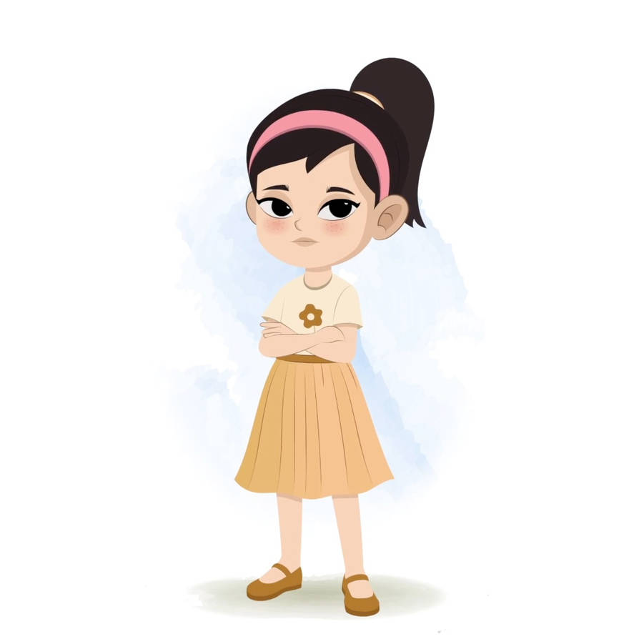 Anoid Annoyed girl cartoon character | Girl cartoon by CharacterBazaar on ...