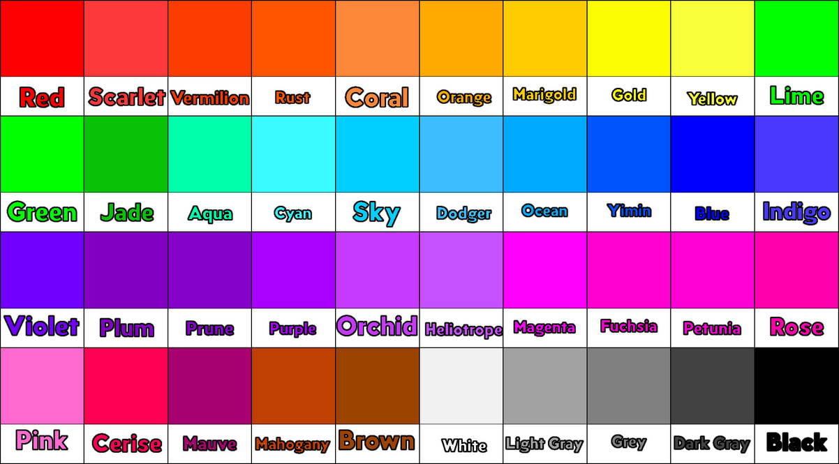 40 color grid by LyteAndronic on DeviantArt