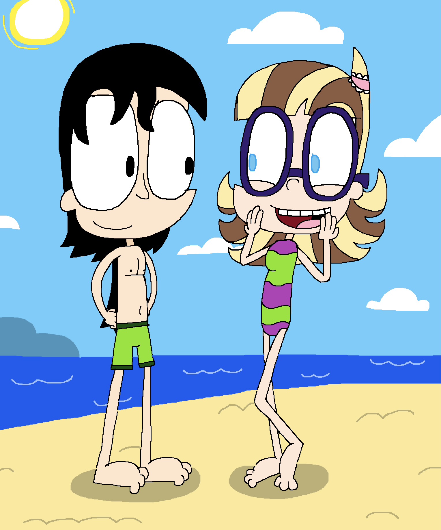 Marianelle and Arbol at the Beach