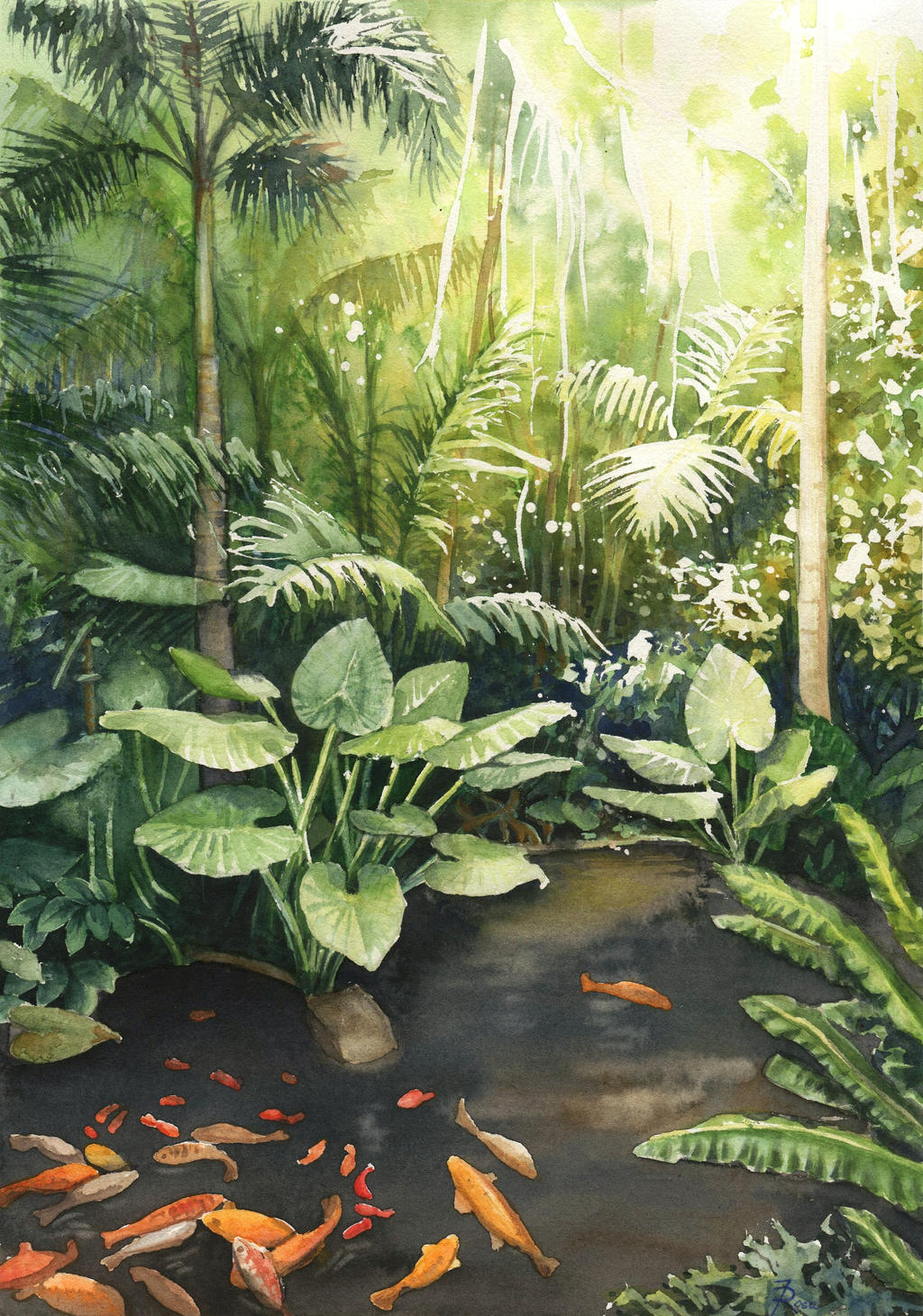 In the palm house