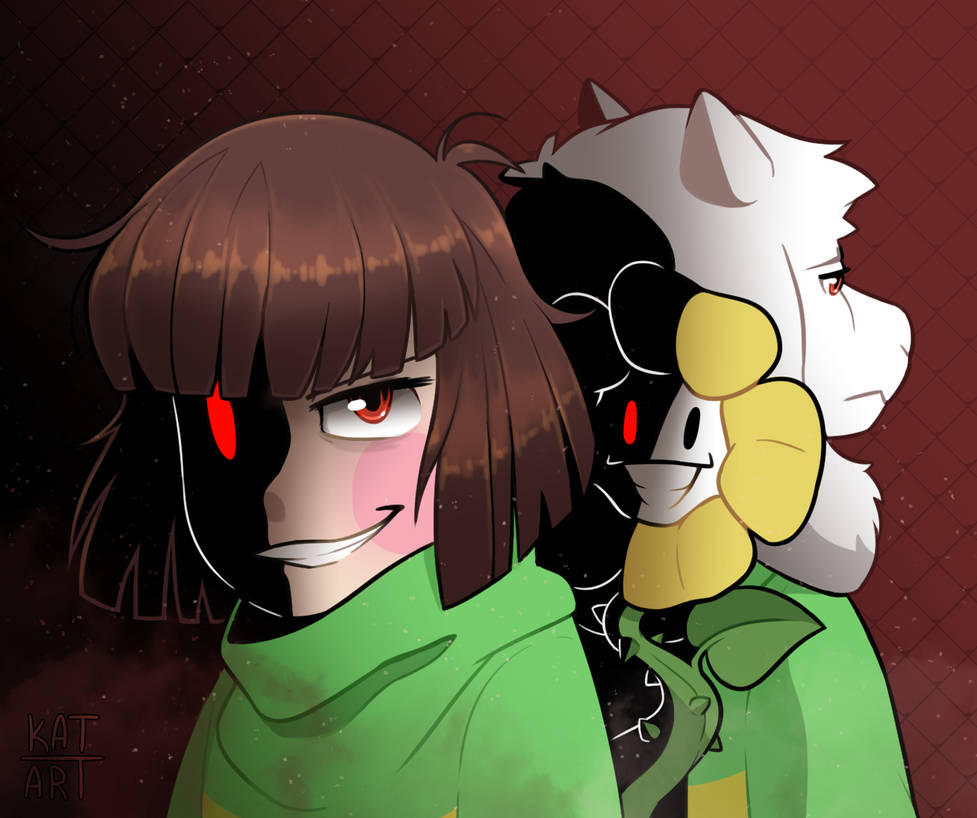 Chara and Asriel by EightTheKat on DeviantArt