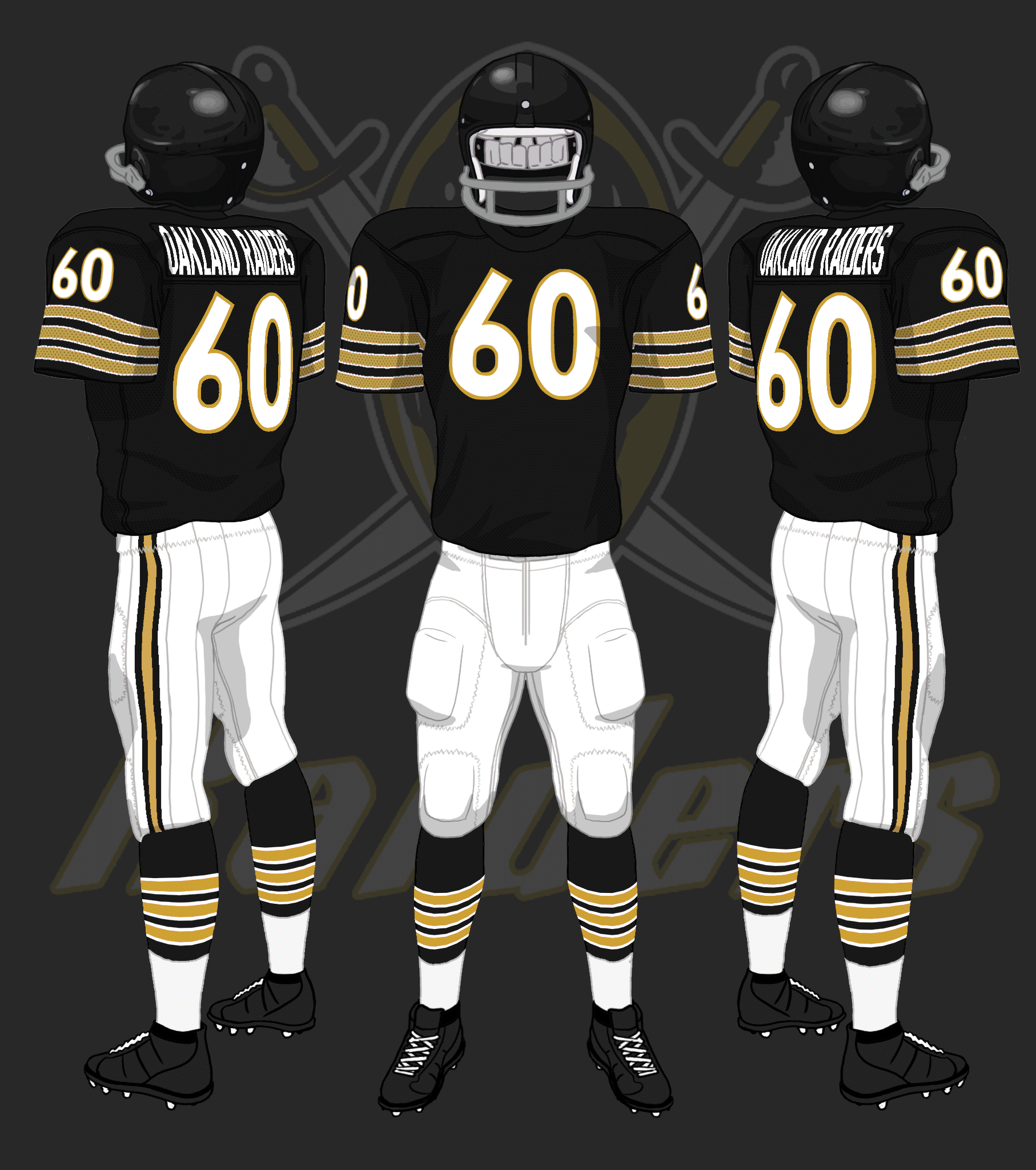 Oakland raiders gold 2024 uniform