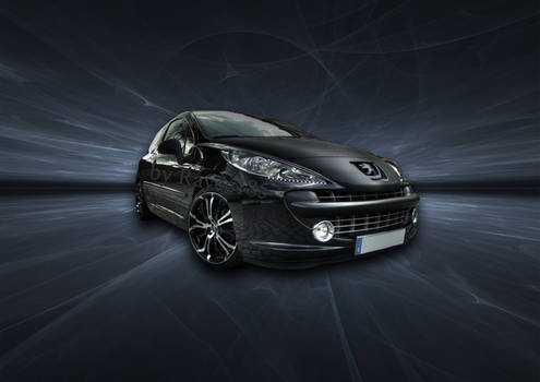 HDRR of Peugeot 207 + backgr.