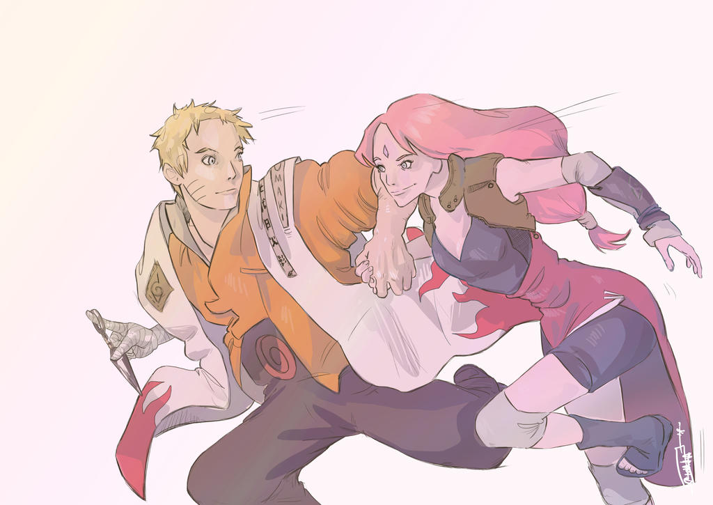 Naruto e Sakura Colorido by RodriguezBolado on DeviantArt