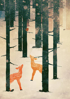 Winter Deer