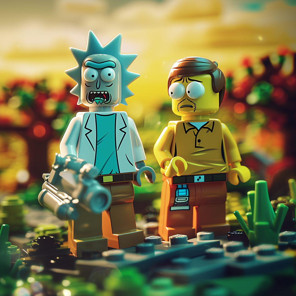 Rick and Morty in Lego style by Loncaster on DeviantArt