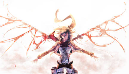 :-- Using weapons to get freedom --: Snk ---Mikasa by Nise-Loftsteinn