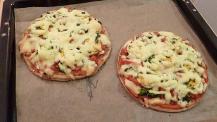 Pancake Veggie Pizza with Extra Cheese !!