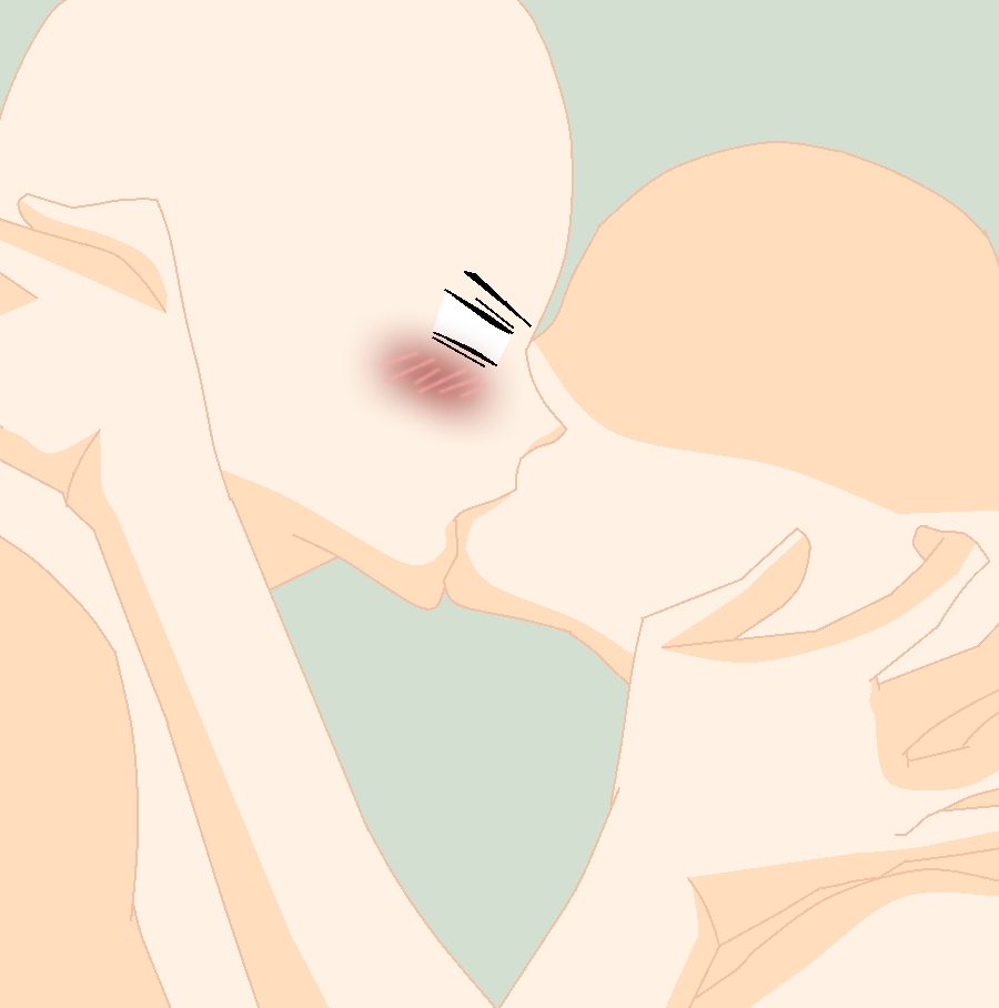 Base: Surprise kiss by OmoriP on DeviantArt  Drawing base, Anime poses  reference, Kissing drawing