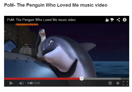 The Penguin Who Loved Me music video