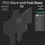P2U Mare and Foal Portrait Greyscale Base