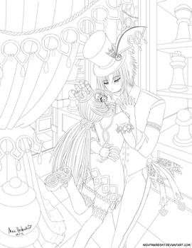 Circus Knights Cover1 Line art