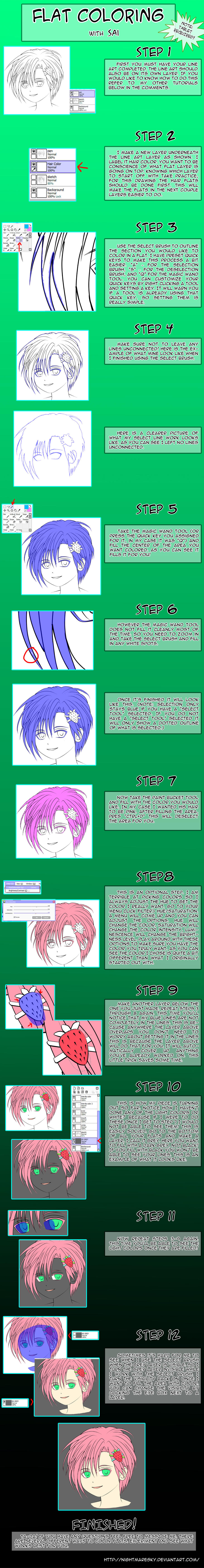 Coloring flats in Sai Tutorial by nightmaresky