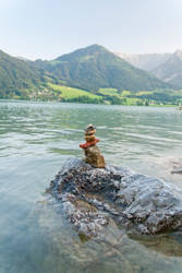 Rock Stacking in Walchsee