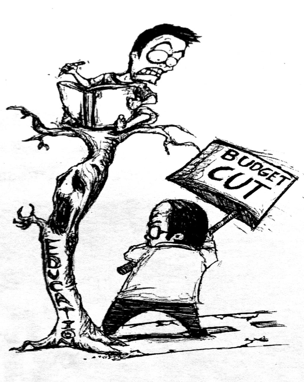 Editorial cartoon. Cutting trees by marjaned on DeviantArt