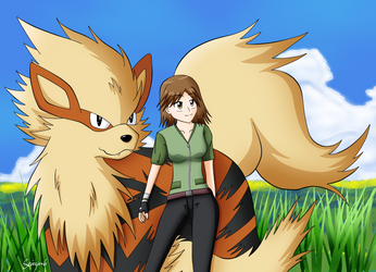 A Pokemon Trainer and her Arcanine