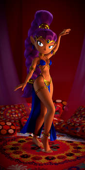 3D Dancer Shantae Fan Art