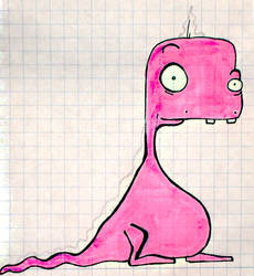 pink Dinosaur by Spillikin