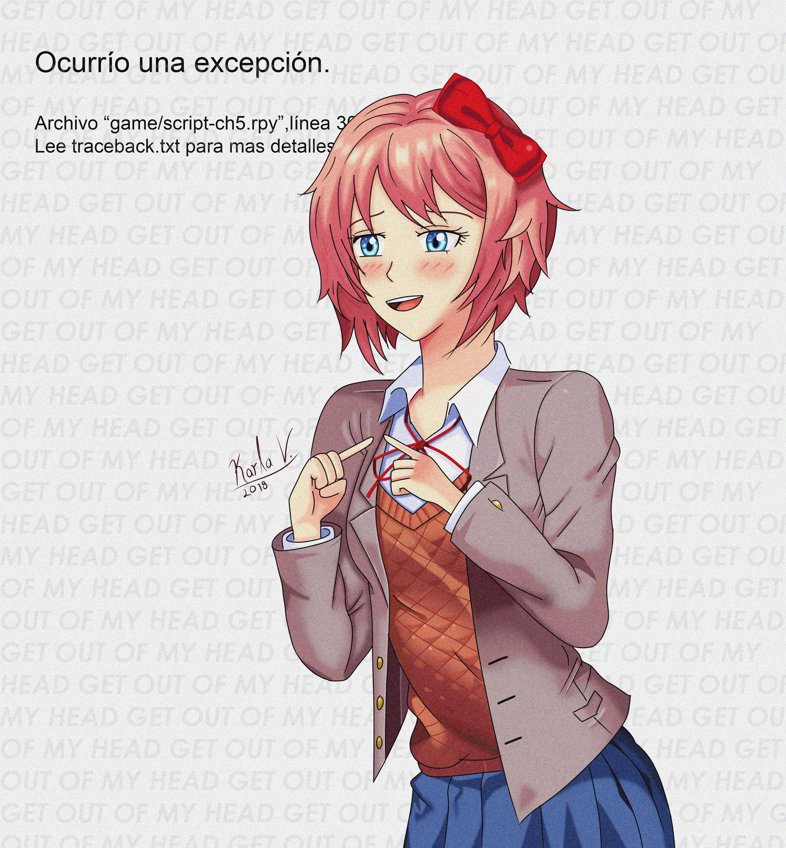 Sayori Get Out Of My Head By Karlavaldivia30 On Deviantart Sayori Get Out Of My Head By Karlavaldivia30 On Deviantart