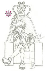 King Sora (Pencil Line Art)