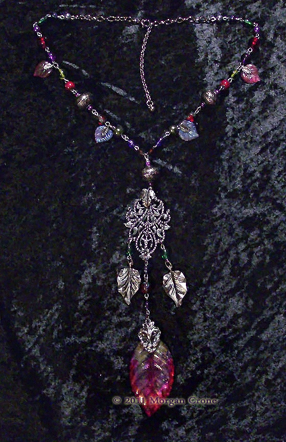 Rose Leaf and Beaded Chain-1