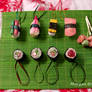 Deluxe Maki Nigiri Glitter Sushi Ornament Sampler