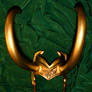 Horned Gold Lady Loki Inspired Demihelm Diadem