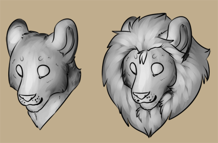 Lioden / Male and Female Lion P2U Avatar Base