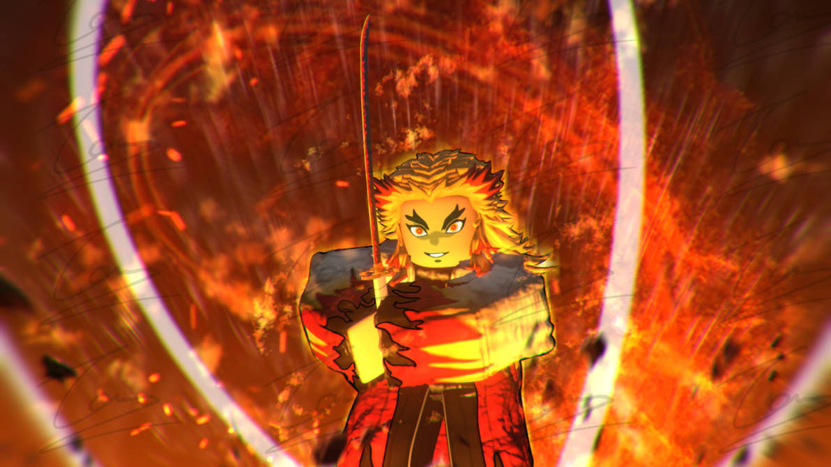 Roblox Custom Rengoku Roblox Rengoku Kyoujuurou by TomNguy3n on DeviantArt