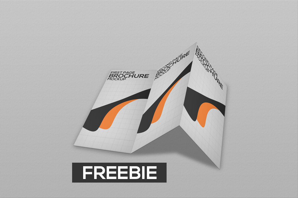 Freebie Trifold Brochure Mockup