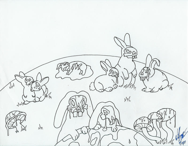 Dead Bunnies Line Art by DemonEater on DeviantArt