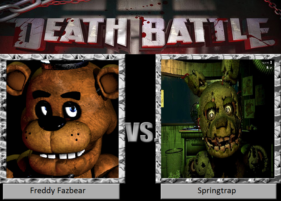 Freddy Raspberry Fighting Death Battle Freddy Fazbear Vs Springtrap by masonartcarr on DeviantArt