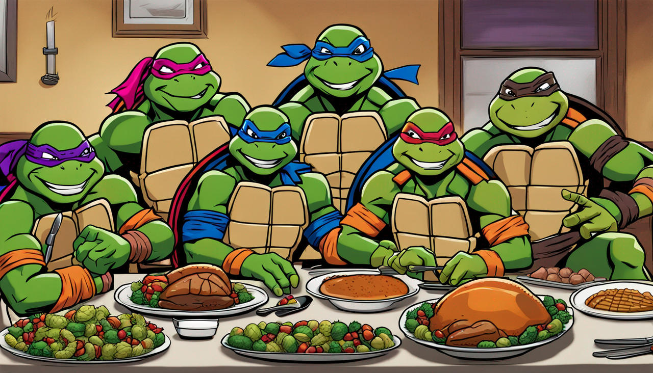 Ninja Turtles Thanksgiving by masonartcarr on DeviantArt