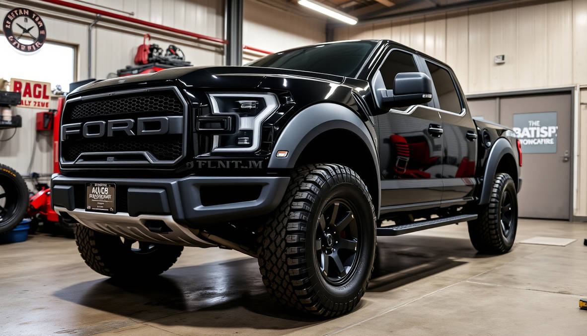 Tuned Ford F-150 Raptor in a tuning garage by masonartcarr on DeviantArt