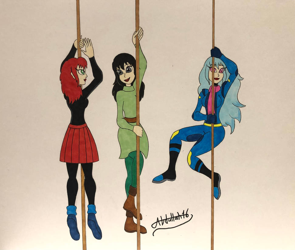 AT three girls climbing on rope by abdullah02016 on DeviantArt