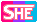 She Her Hers | Androgyne Emoticon wPink