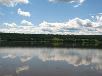 A rippled mirror of water