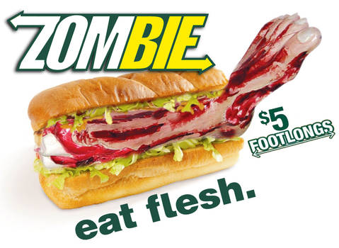 Zombies eat flesh