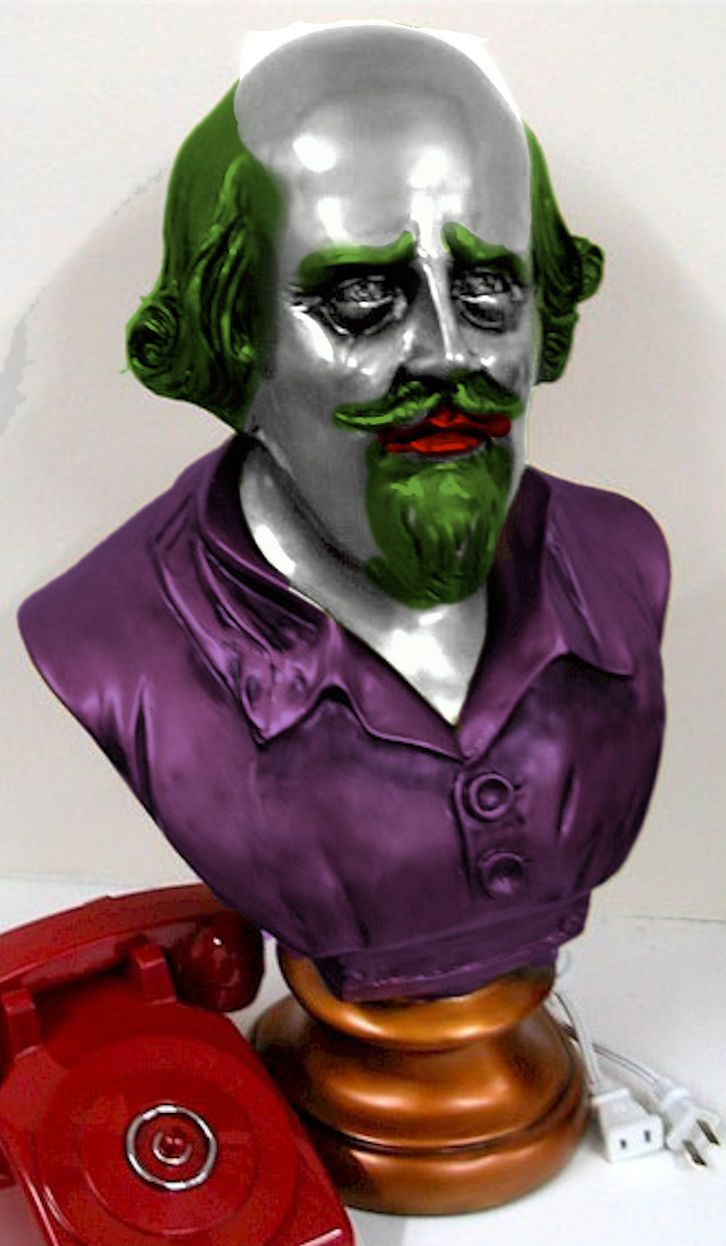 Joker-fied Shakespeare bust