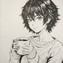 Tea time with Mio.