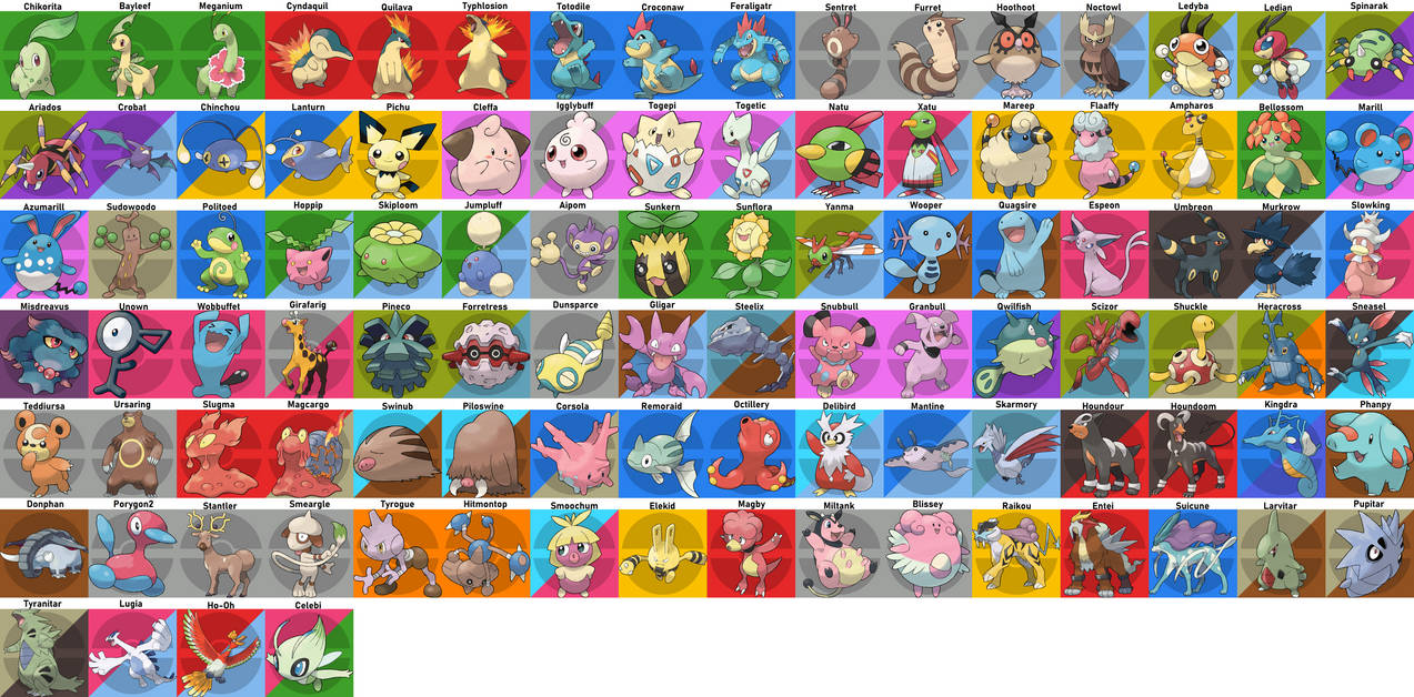 Gen 2 Evolution Pokemon Gen 2 by TheSweetPinkCutie on DeviantArt