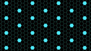 Blue Hexagon Dots 5K Wallpaper