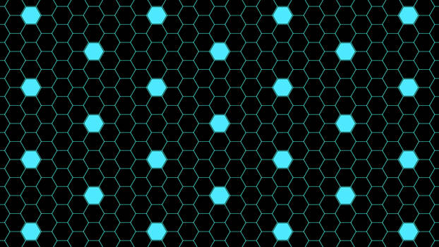 Blue Hexagon Dots 5K Wallpaper
