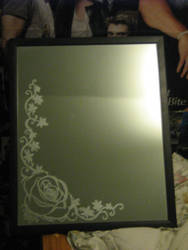 Floral Mirror Etching