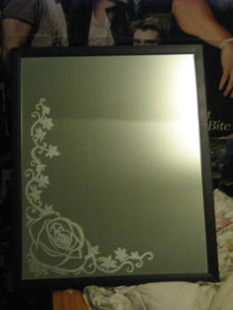 Floral Mirror Etching