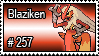 257 - Blaziken by PokeStampsDex